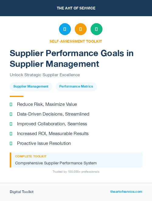 Supplier Performance Goals in Supplier Management