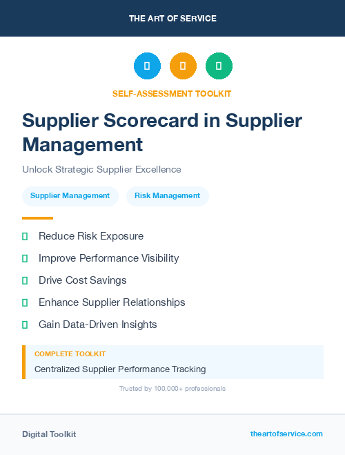 Supplier Scorecard in Supplier Management