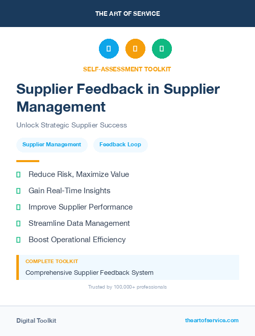 Supplier Feedback in Supplier Management