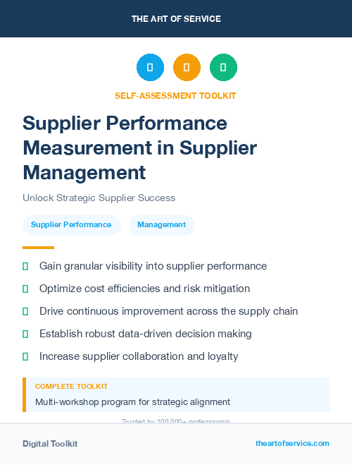 Supplier Performance Measurement in Supplier Management
