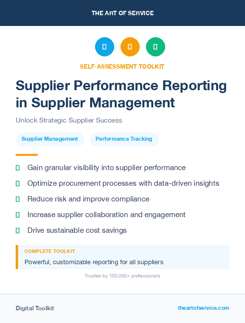 Supplier Performance Reporting in Supplier Management