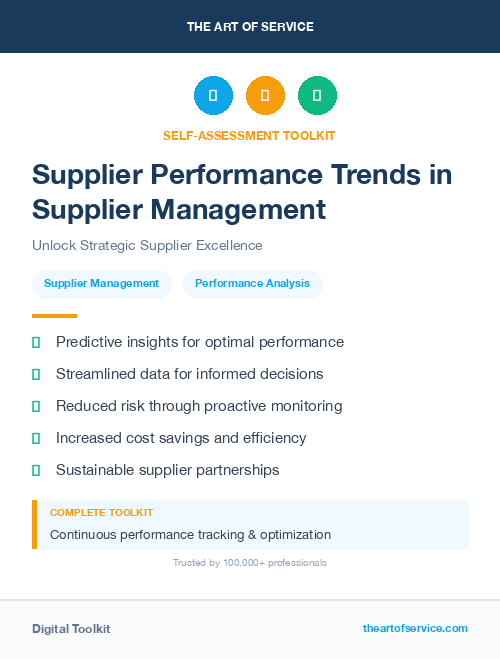 Supplier Performance Trends in Supplier Management