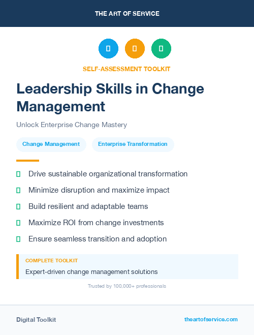 Leadership Skills in Change Management