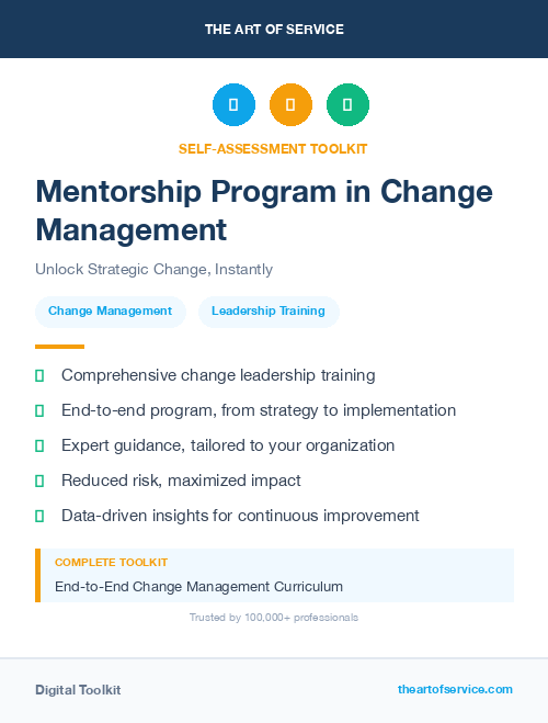 Mentorship Program in Change Management