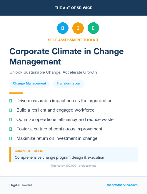 Corporate Climate in Change Management