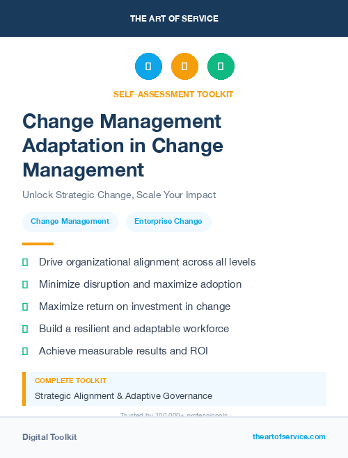 Change Management Adaptation in Change Management
