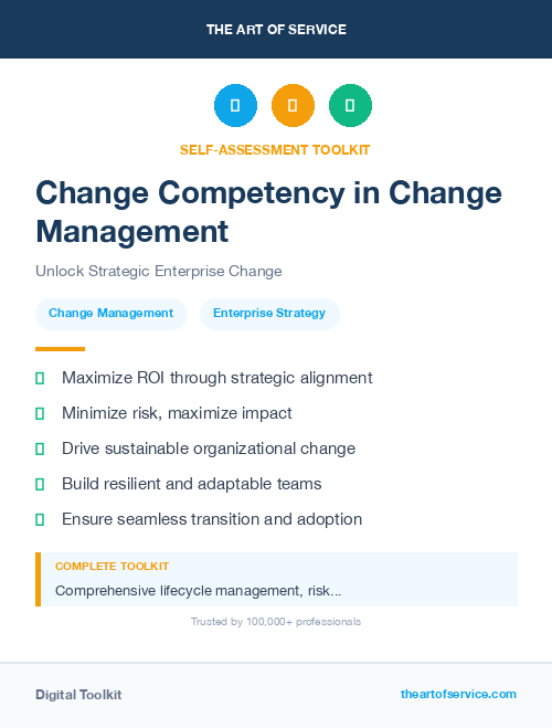 Change Competency in Change Management