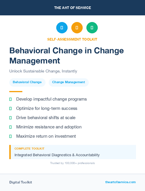 Behavioral Change in Change Management