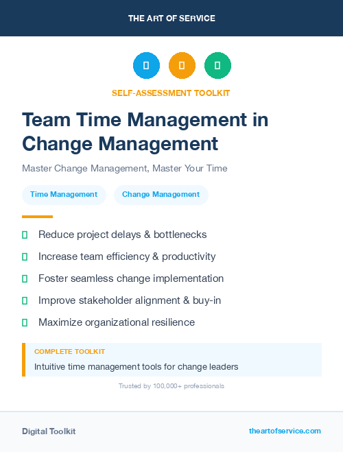 Team Time Management in Change Management