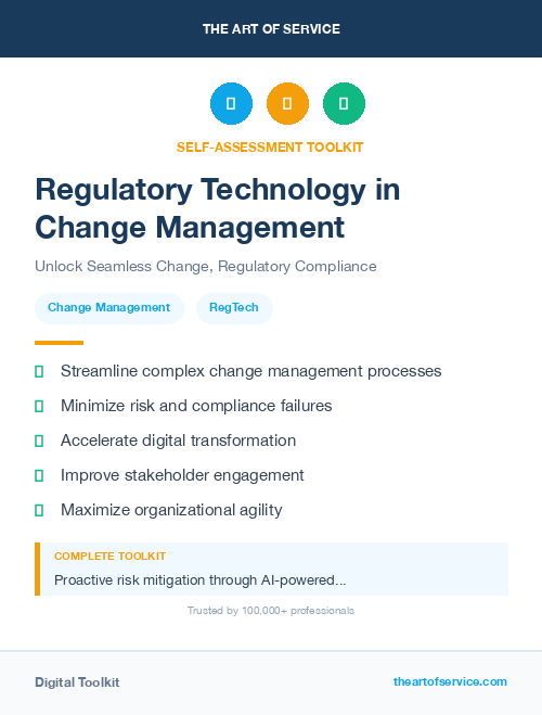 Regulatory Technology in Change Management