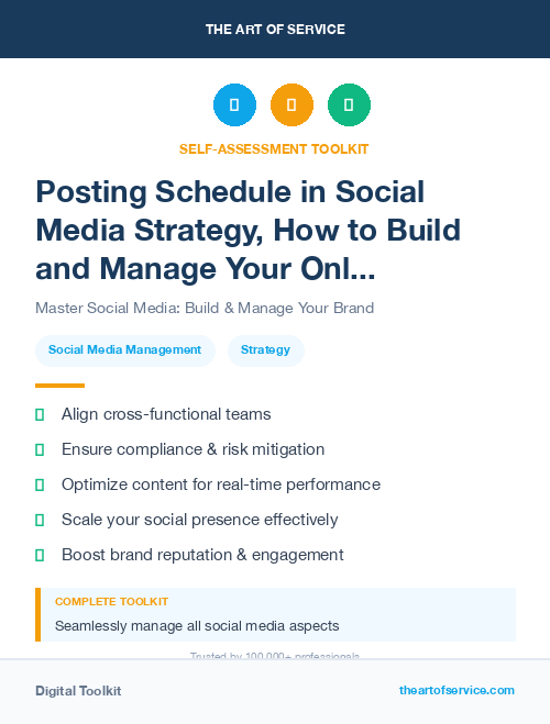 Posting Schedule in Social Media Strategy, How to Build and Manage Your Online Presence and Reputation
