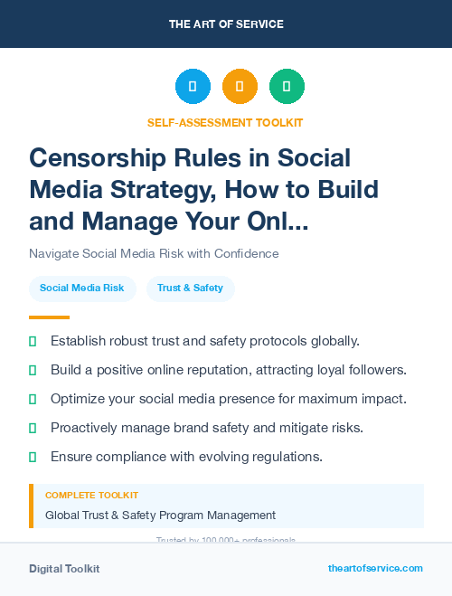 Censorship Rules in Social Media Strategy, How to Build and Manage Your Online Presence and Reputation