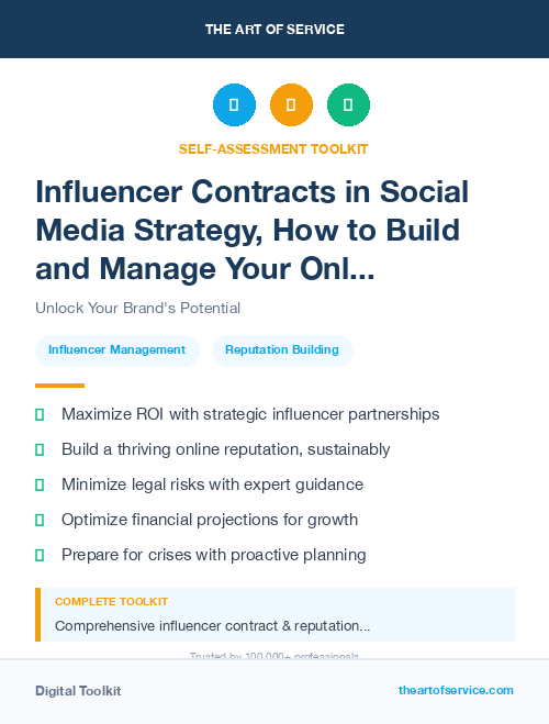 Influencer Contracts in Social Media Strategy, How to Build and Manage Your Online Presence and Reputation
