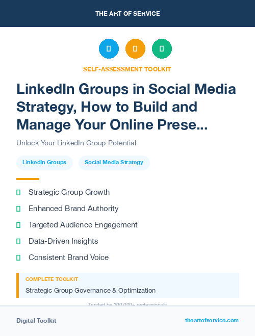 LinkedIn Groups in Social Media Strategy, How to Build and Manage Your Online Presence and Reputation