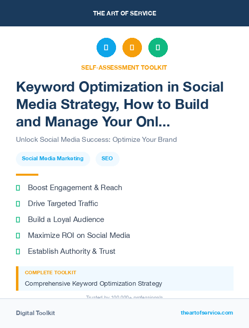 Keyword Optimization in Social Media Strategy, How to Build and Manage Your Online Presence and Reputation