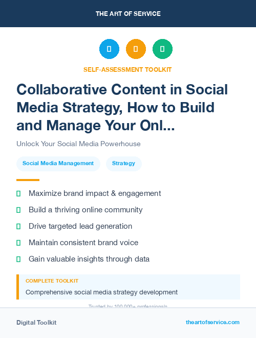 Collaborative Content in Social Media Strategy, How to Build and Manage Your Online Presence and Reputation