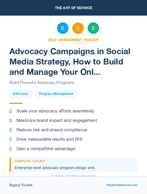 Advocacy Campaigns in Social Media Strategy, How to Build and Manage Your Online Presence and Reputation
