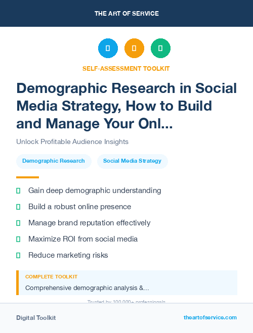 Demographic Research in Social Media Strategy, How to Build and Manage Your Online Presence and Reputation