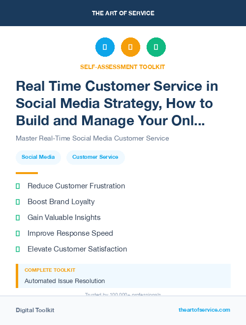 Real Time Customer Service in Social Media Strategy, How to Build and Manage Your Online Presence and Reputation