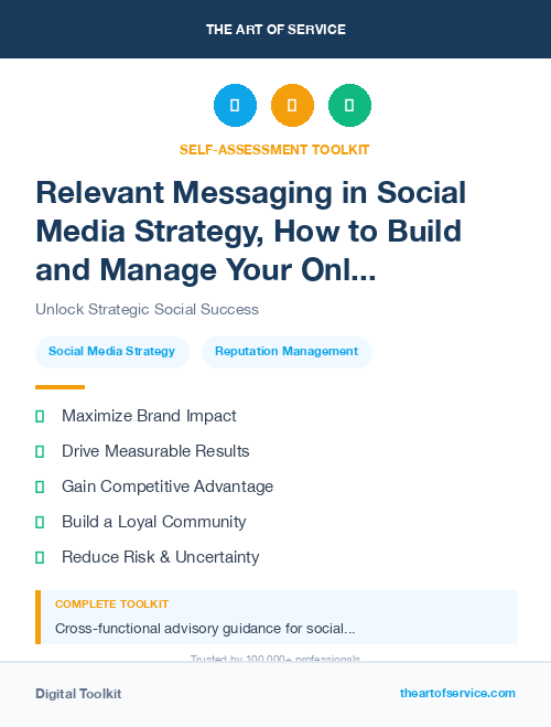 Relevant Messaging in Social Media Strategy, How to Build and Manage Your Online Presence and Reputation