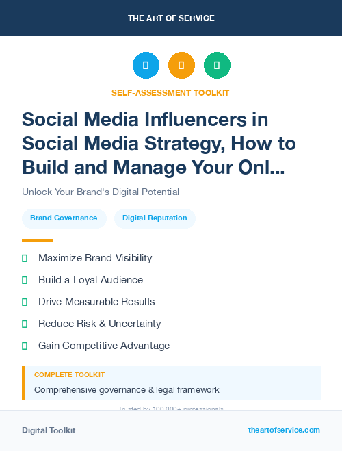 Social Media Influencers in Social Media Strategy, How to Build and Manage Your Online Presence and Reputation