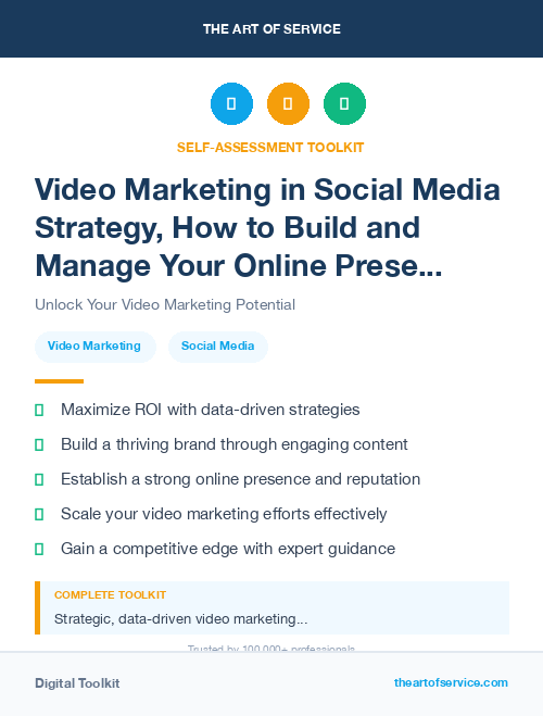 Video Marketing in Social Media Strategy, How to Build and Manage Your Online Presence and Reputation