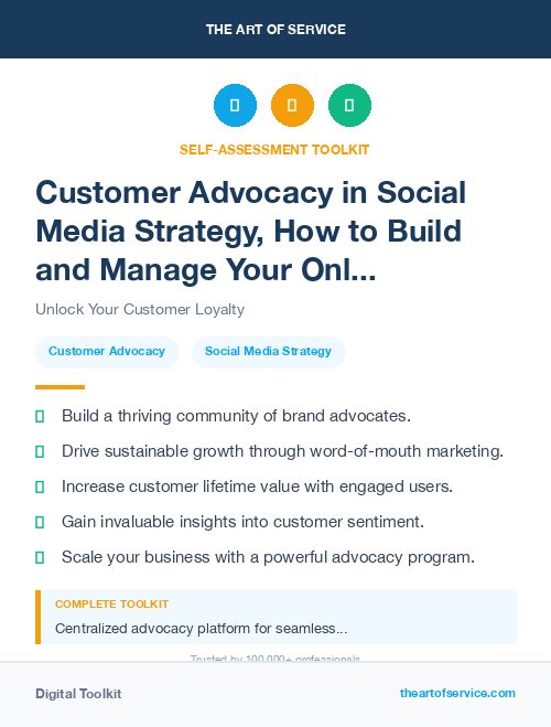 Customer Advocacy in Social Media Strategy, How to Build and Manage Your Online Presence and Reputation
