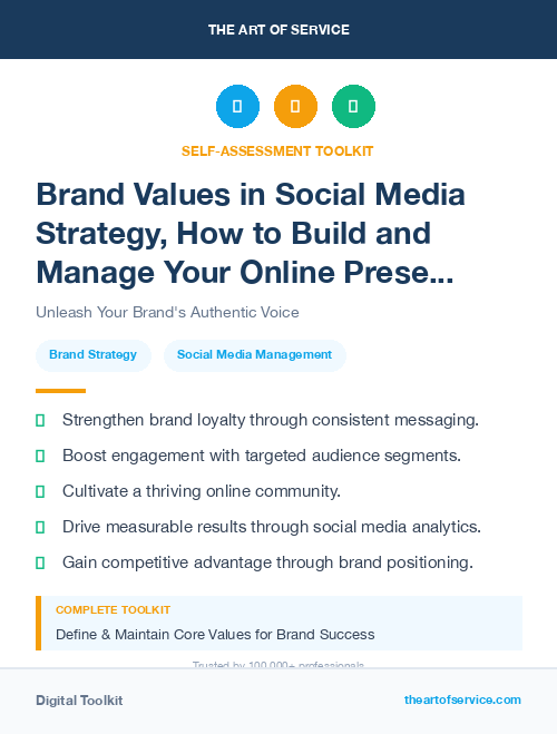 Brand Values in Social Media Strategy, How to Build and Manage Your Online Presence and Reputation