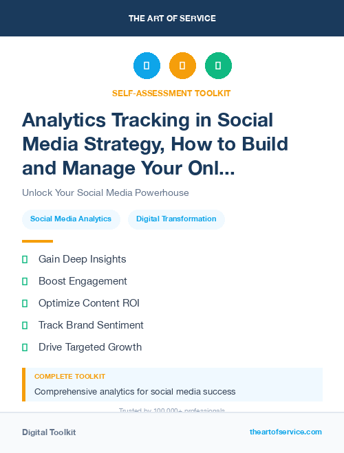 Analytics Tracking in Social Media Strategy, How to Build and Manage Your Online Presence and Reputation