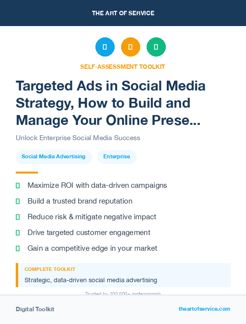 Targeted Ads in Social Media Strategy, How to Build and Manage Your Online Presence and Reputation