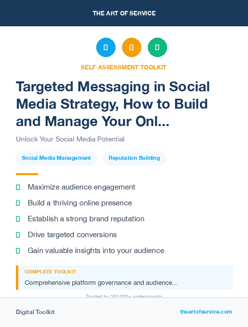 Targeted Messaging in Social Media Strategy, How to Build and Manage Your Online Presence and Reputation