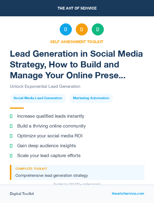 Lead Generation in Social Media Strategy, How to Build and Manage Your Online Presence and Reputation