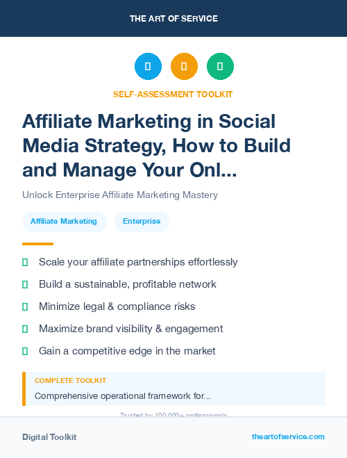 Affiliate Marketing in Social Media Strategy, How to Build and Manage Your Online Presence and Reputation
