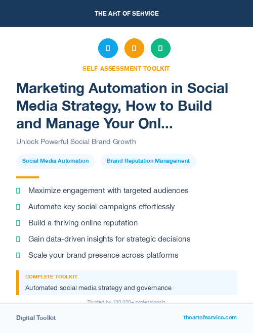 Marketing Automation in Social Media Strategy, How to Build and Manage Your Online Presence and Reputation