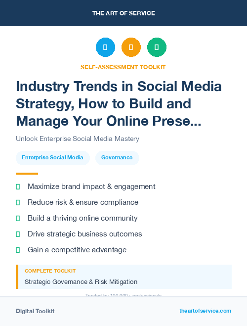 Industry Trends in Social Media Strategy, How to Build and Manage Your Online Presence and Reputation