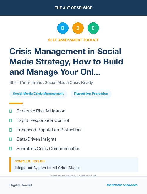 Crisis Management in Social Media Strategy, How to Build and Manage Your Online Presence and Reputation