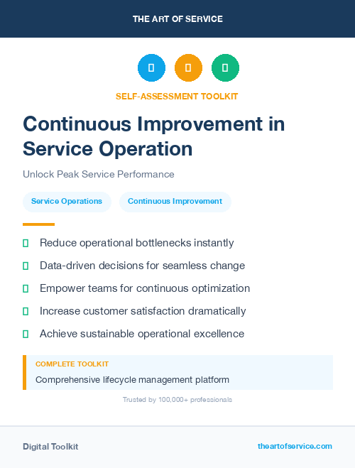 Continuous Improvement in Service Operation