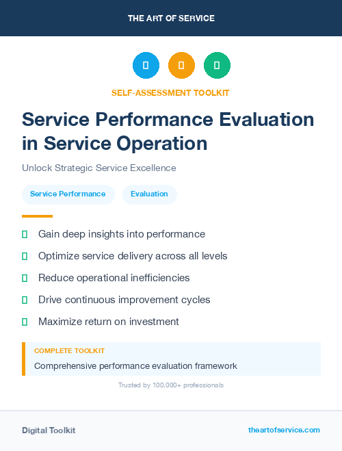 Service Performance Evaluation in Service Operation