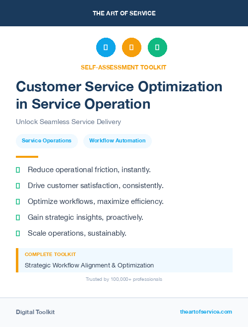 Customer Service Optimization in Service Operation
