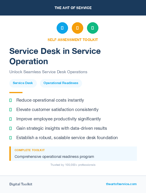 Service Desk in Service Operation
