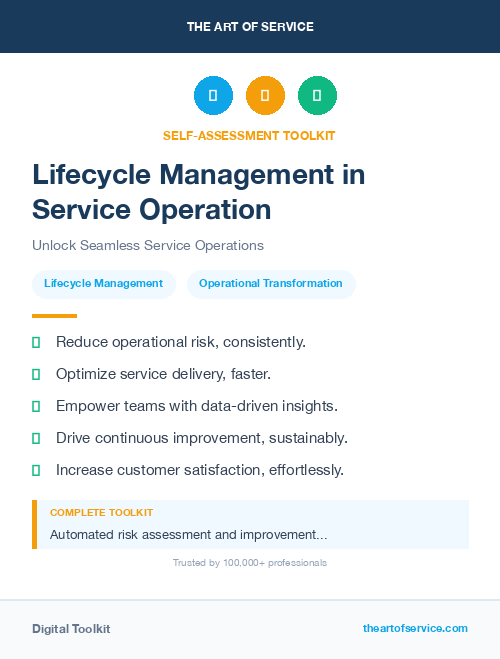 Lifecycle Management in Service Operation