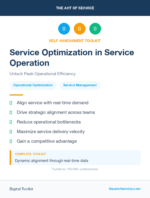 Service Optimization in Service Operation