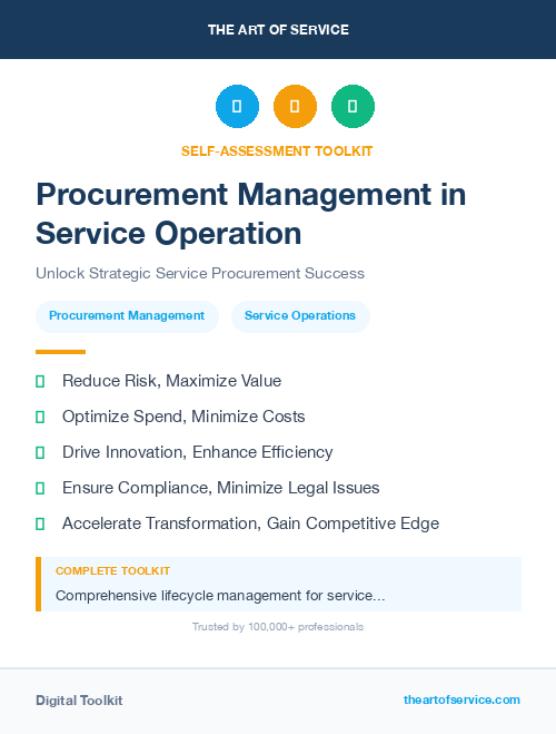 Procurement Management in Service Operation