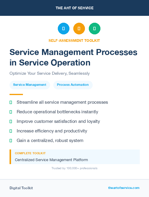 Service Management Processes in Service Operation