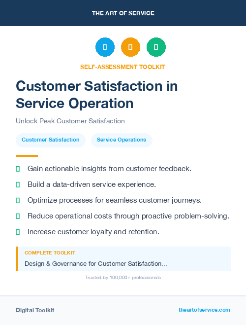 Customer Satisfaction in Service Operation