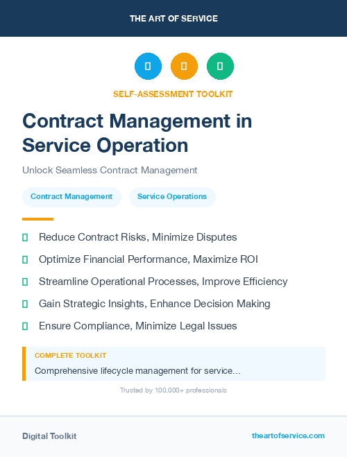Contract Management in Service Operation
