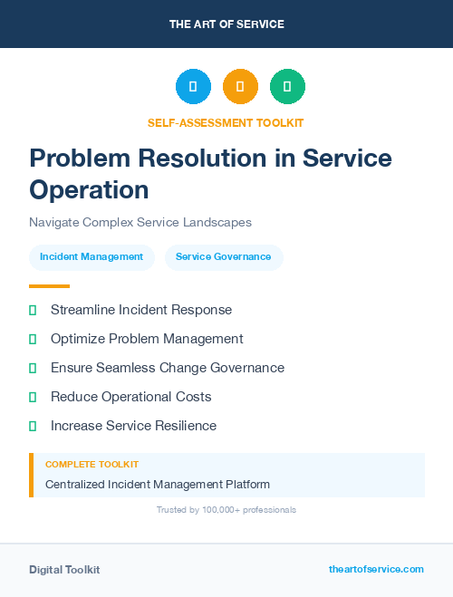 Problem Resolution in Service Operation