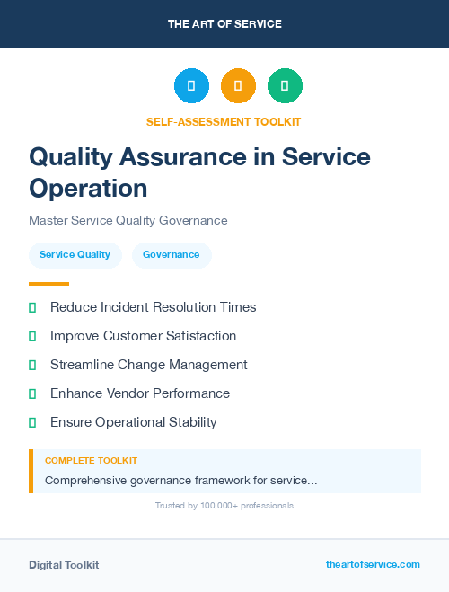 Quality Assurance in Service Operation