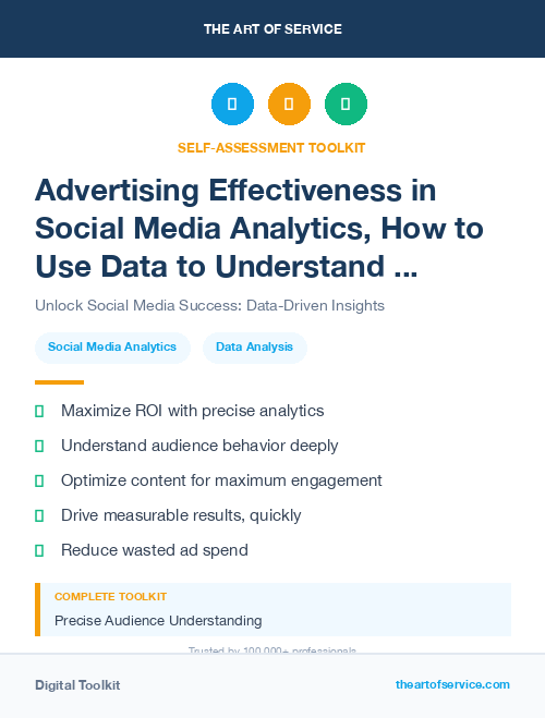 Advertising Effectiveness in Social Media Analytics, How to Use Data to Understand and Improve Your Social Media Performance