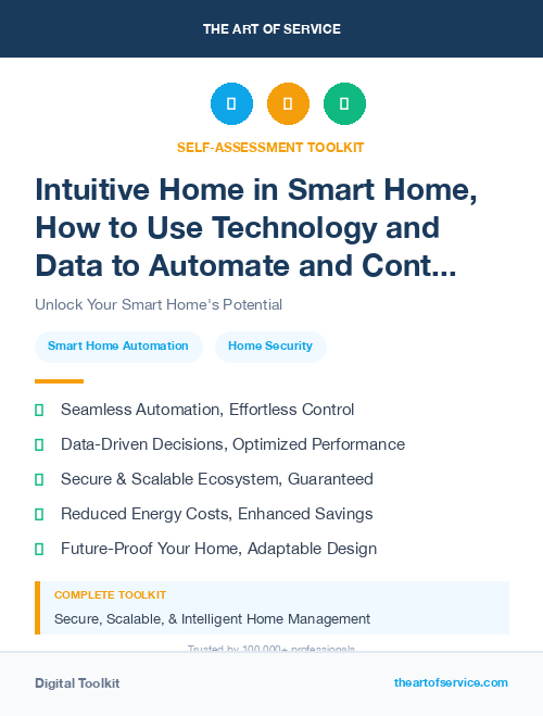 Intuitive Home in Smart Home, How to Use Technology and Data to Automate and Control Your Home